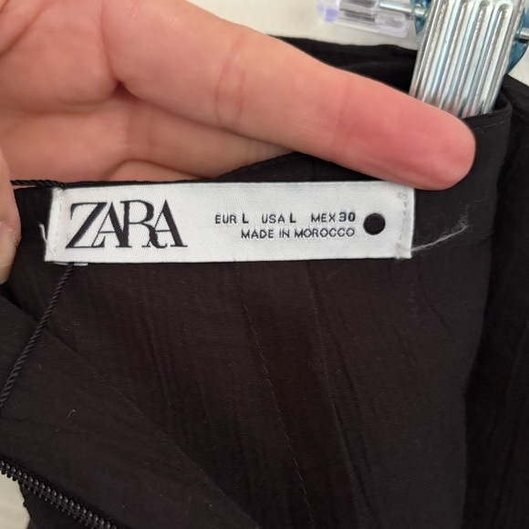 ZARA Fringed Black Pareo Pants 2669/578, SZ L NWT - Picture 5 of 10